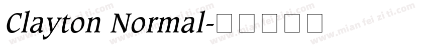 Clayton Normal字体转换